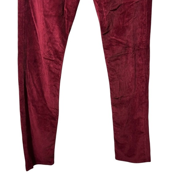 7 For All Mankind Slimmy Tapered Corduroy Pants Mulberry 32 NWOT Soft Stretch - Picture 3 of 10